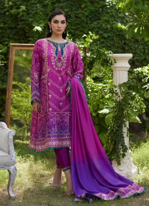 Tazeen Magenta Ombre Shirt And Dupatta