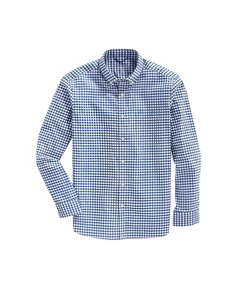 Vineyard Vines Mens On-The-Go brrrº Gingham Button Down Long Sleeve Shirt