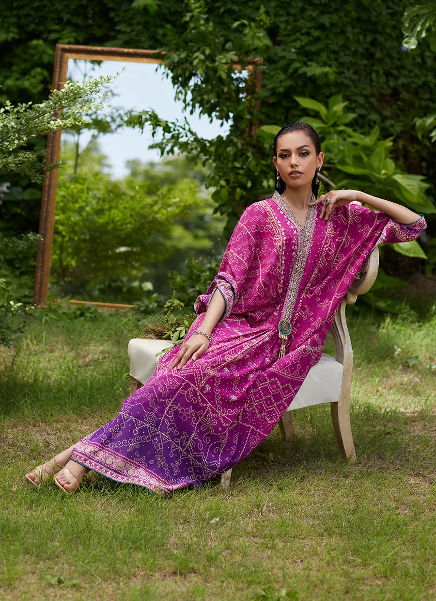 Zahli Magenta Ombre Kaftan